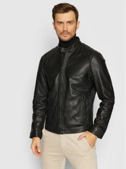 JOOP! Άνδρες Δερμάτινα Μπουφάν Μπουφάν δερμάτινο Garth_W 1500133 170007457 Μαύρο Regular Fit