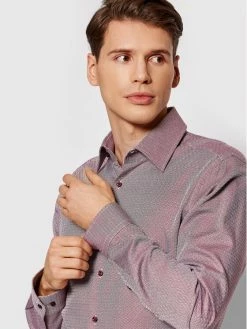 JOOP! Άνδρες Casual Πουκάμισα Πουκάμισο 30017078 Μπορντό Slim Fit -Φτηνός JOOP! Κατάστημα unnamed file 1352