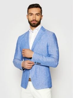 JOOP! Άνδρες Casual Σακάκια Σακάκι 17 JB-47Hoverest 30026613 Μπλε Slim Fit