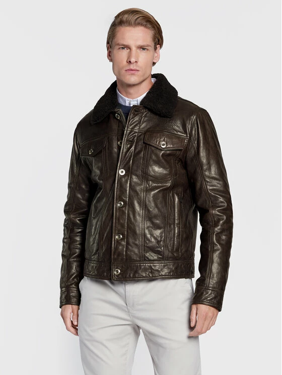 JOOP! Jeans Άνδρες Δερμάτινα Μπουφάν Μπουφάν δερμάτινο Ramsey 2620040 Καφέ Regular Fit 1 JOOP! Jeans Άνδρες Δερμάτινα Μπουφάν Μπουφάν δερμάτινο Ramsey 2620040 Καφέ Regular Fit