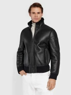 JOOP! Άνδρες Δερμάτινα Μπουφάν Μπουφάν δερμάτινο J224L020 1500084 Μαύρο Regular Fit