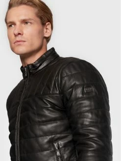 JOOP! Jeans Άνδρες Δερμάτινα Μπουφάν Μπουφάν δερμάτινο Scott 2620013 Μαύρο Regular Fit -Φτηνός JOOP! Κατάστημα unnamed file 383