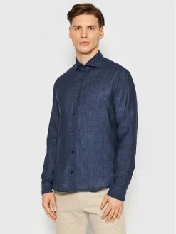 JOOP! Άνδρες Casual Πουκάμισα Πουκάμισο 17 JSH-110Pejos-W 30031307 Σκούρο μπλε Slim Fit