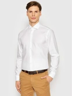 JOOP! Άνδρες Casual Πουκάμισα Πουκάμισο 17 JSH-04Panko 30031250 Λευκό Slim Fit