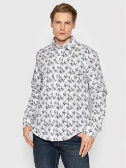 JOOP! Jeans Άνδρες Casual Πουκάμισα Πουκάμισο 15 JJSH-22Hanson2-W 30031224 Γκρι Regular Fit