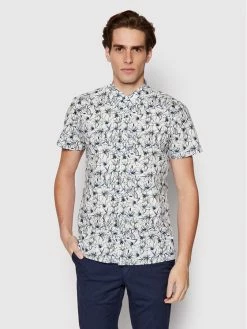 JOOP! Jeans Άνδρες Casual Πουκάμισα Πουκάμισο 17 J222SH013SFW 30031300 Λευκό Slim Fit