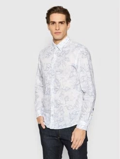 JOOP! Jeans Άνδρες Casual Πουκάμισα Πουκάμισο 15 JJSH-22HANSON2-W 30031218 Λευκό Regular Fit